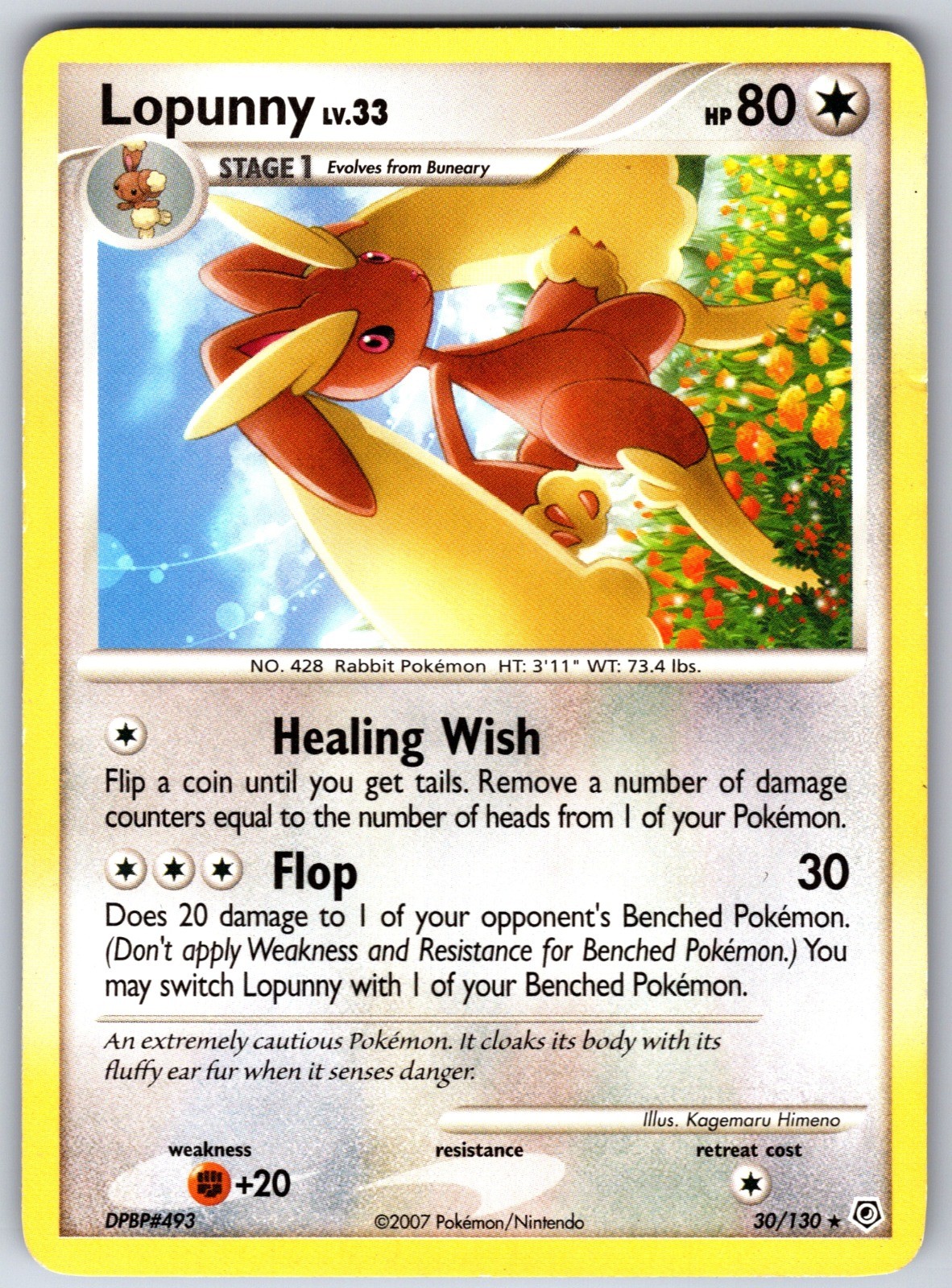 Lopunny Rare Diamond and Pearl 30/130 MP