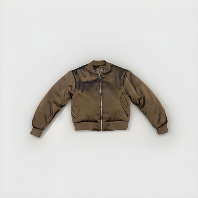 ジャケット・アウター VUJADE MAX SATIN PILLOW BOMBER JACKET Men's Vuja De Bronze Brown Max Satin Pillow Bomber Size Large Used