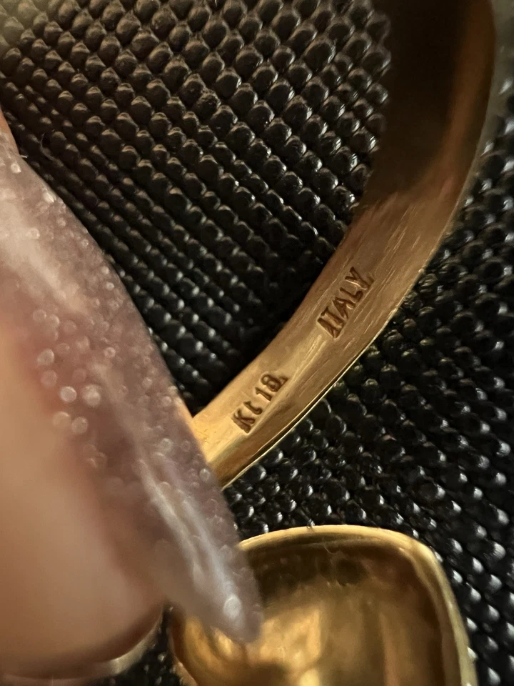 Anillo de oro blanco de 18k con halo de diamantes amarillos y blancos talla 6 Foto 4 de 4