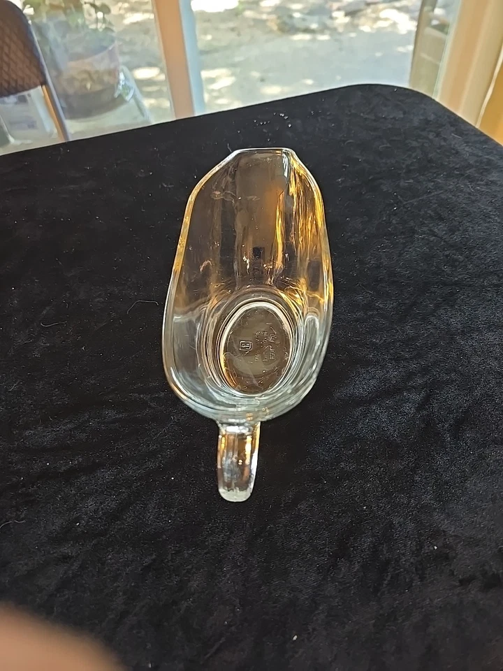 ANCHOR HOCKING Gravey Boat "Presence" Collection CLEAR GLASS #1028 USA 10 OZ Vtg - Image 3 of 4