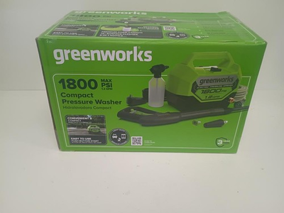 #ad GREENWORKS 1800 PSI PRESSURE WASHER P04023772 $99.99