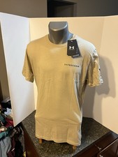 Under Armour Freedom Men's T-Shirt Beige Medium - Cotton Poly - NWT