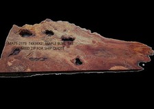 Maple Burl Slab  Live Edge  River Table  DIY  Ma25-2173