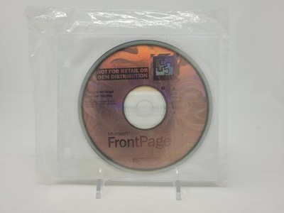 Microsoft FrontPage 2002 Full Version CD w/ Product Key for PC Windows - NEW