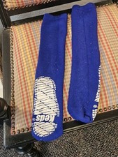 Vintage 1981 Pair Of Keds Cuffed Traction Sole Slipper Socks NOS Blue USA