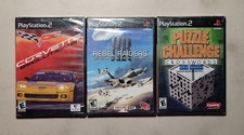 PS2 Playstation 2 RebelRaiders-Corvette Evolution GT-Puzzle Challenge 3 Game Lot
