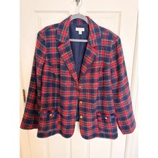 Appleseed s Tartan Plaid Blazer Vintage Inspired 24W