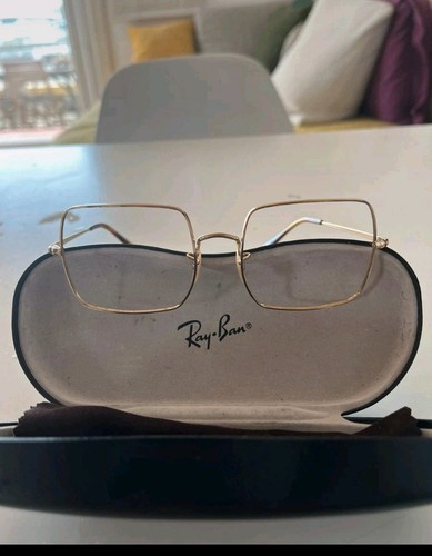 Ray-ban Square 2500 Rb1971 Tg 54 Oro Ottime Condizioni Montatura E Fodero S658 - Imagen 3 de 13
