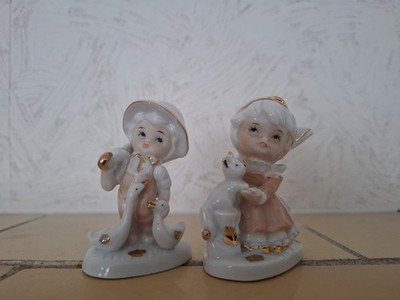 Porzellanfiguren Peach Elegance Giftcraft ca. 1960