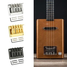 Guitar Bridge 4 String Bridge Chrome For CigarBox Guitars Hard-tail Hardtail