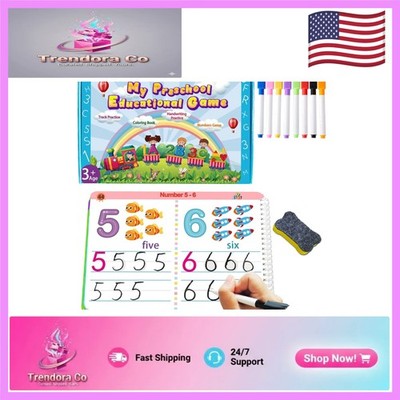 Multi-Theme Tracing Workbook for Preschoolers   Fun Learning with Erasable Pages