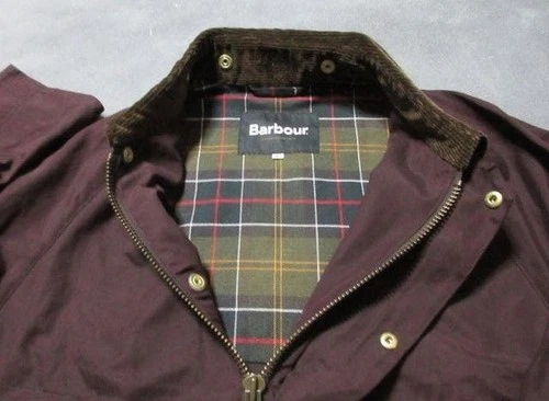 Barbour × FREAK'S STORE BEDALE Wine Red Sample Corduroy Collar Jacket 42 F/S image 5