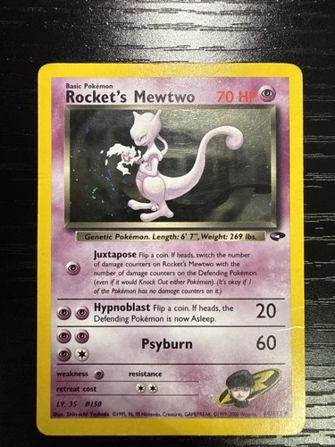 Pokémon TCG Rockets Mewtwo Gym Challenge Holo Card 14/132