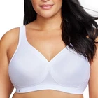 Glamorise Women's Full Figure MagicLift Seamless Sports Bra, White, Size 34DD