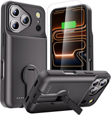 for Iphone 17 Pro Battery Case with Stand, Charging Case Charger 8500Mah Ultra-S