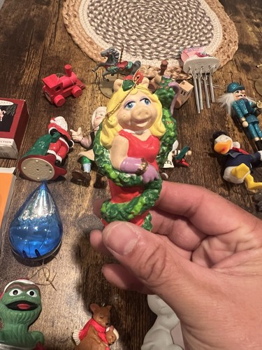 Xmas Mix Lot Vintage Ornaments Hallmark Precious Moments Wooden Kurt Adler Music - Picture 19 of 23