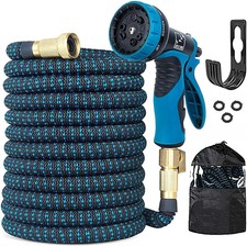 25-150FT LIGHTWEIGHT NO-KINK WATER HOSE, FLEXIBLE UPGRADED LEAKPROOF WATER HOSE