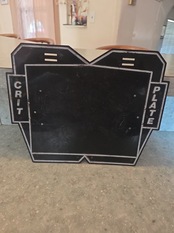 CRIT bmx number plate, USA Made PRO REVERSIBLE OLDSCHOOL BMX Bike 