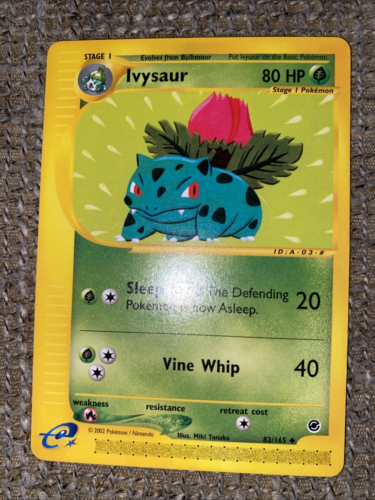 Ivysaur 82/165 Expedition Pokemon Card Near Mint Condition