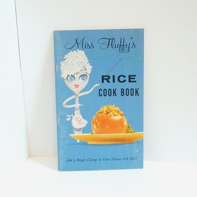 Vintage MCM 60s Miss Fluffy's Rice Cook Book Color Litho Ad Riviana Food Mahatma