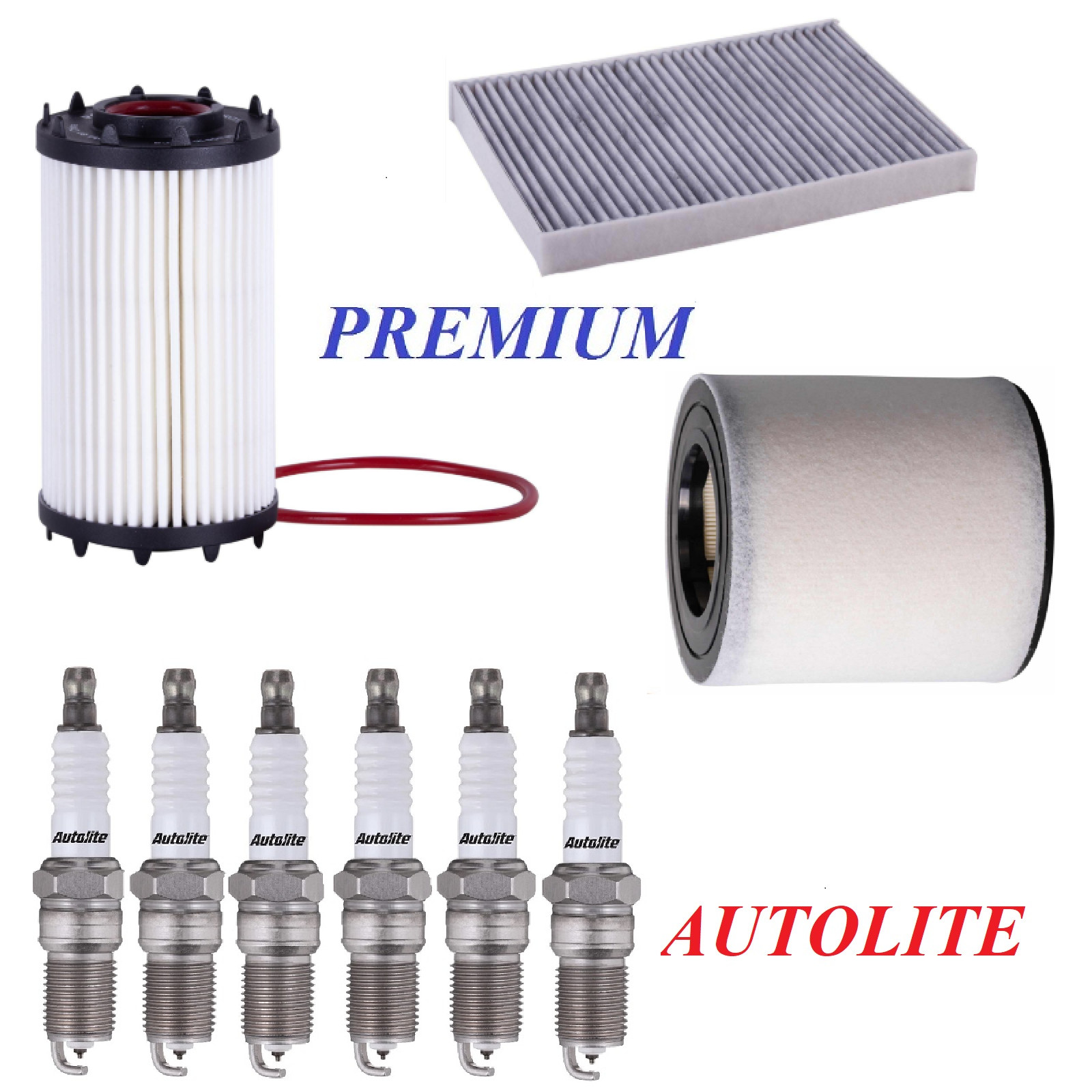 Tune Up Kit Filters Spark Plugs for AUDI A6 QUATTRO V6 3.0L 2019-2025