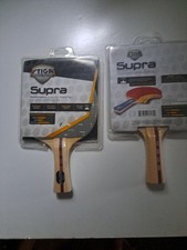 2 STIGA  Supra Magic Rubber Paddle Ping Pong Pair, New