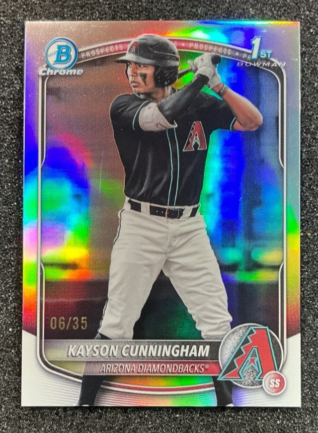2025 Bowman Draft KAYSON CUNNINGHAM SP 1st Chrome Diamondbacks LogoFRACTOR /35