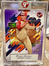 Tarik Skubal 2025 Topps Pristine #293 Purple Refractor /99 Detroit Tigers