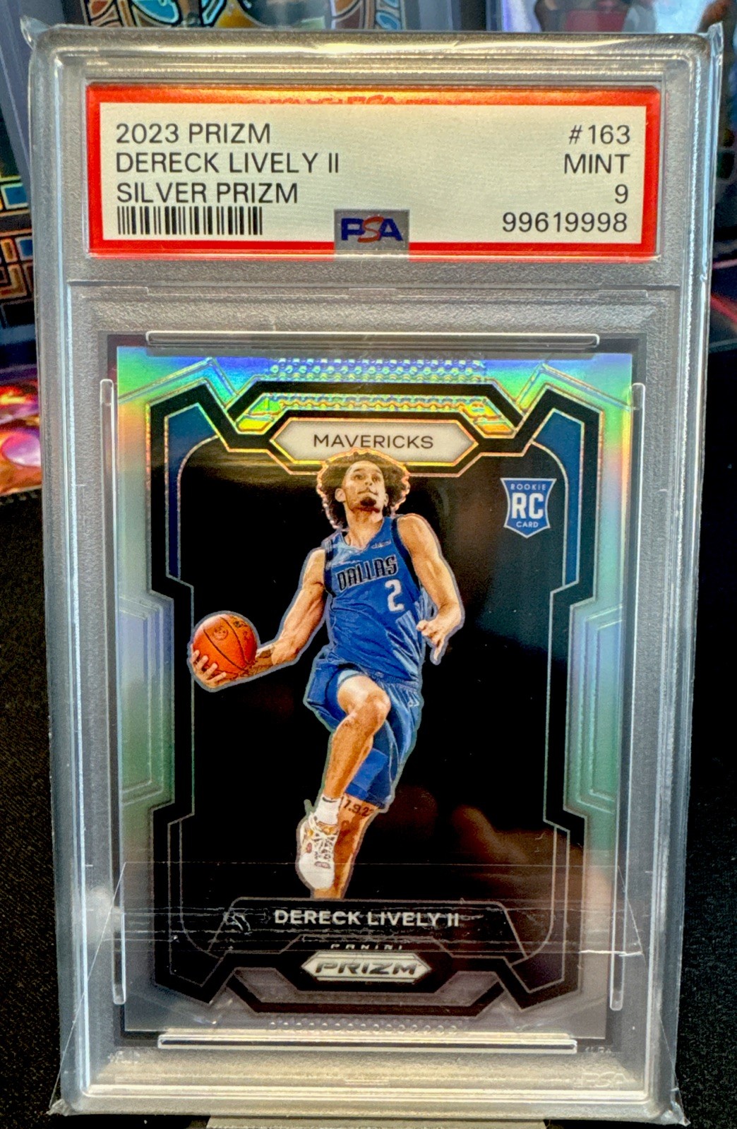 2023-24 Panini Prizm - Dereck Lively #163 Silver Prizm (RC) PSA GRADED MINT