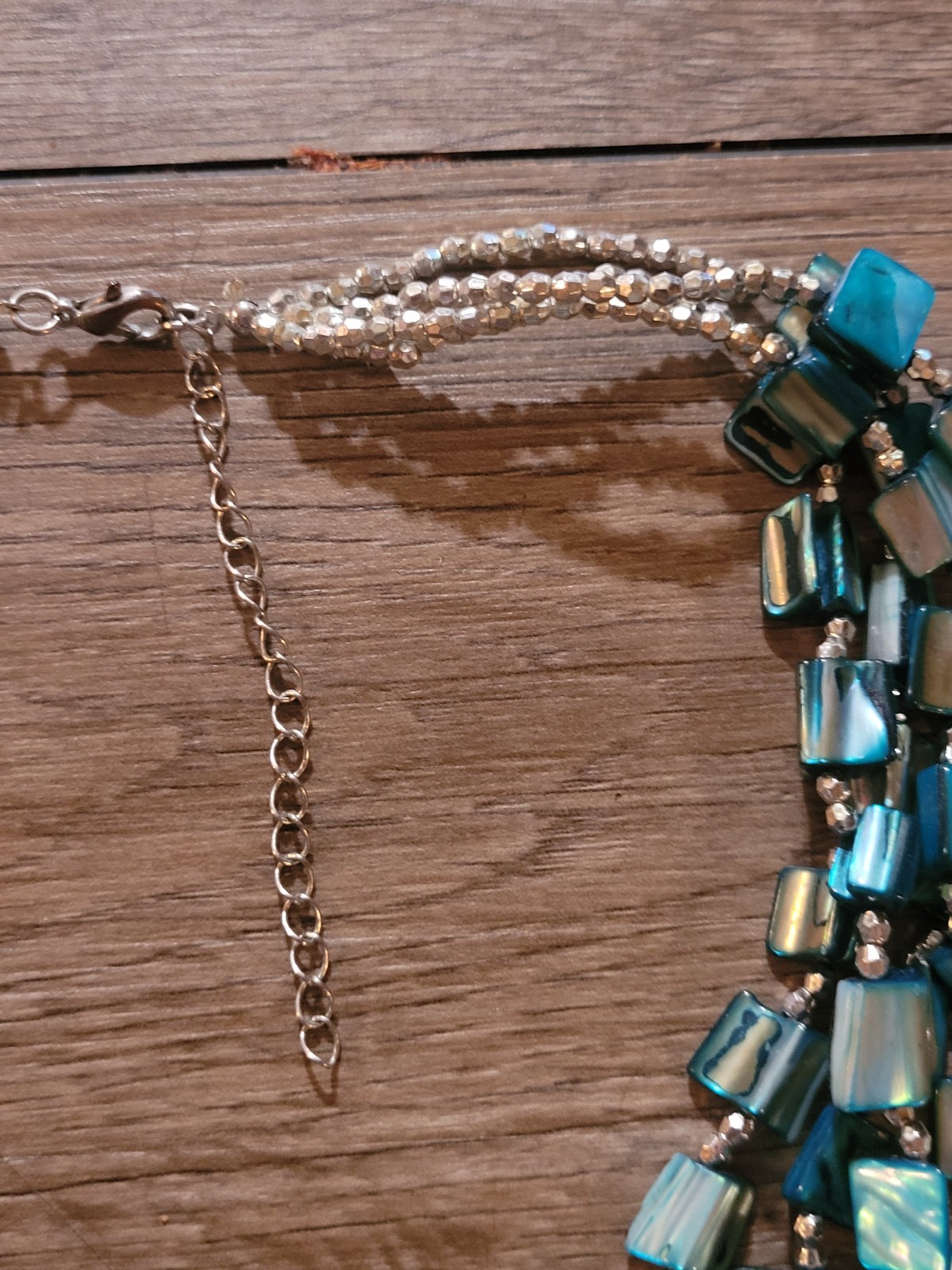 Dyed Shell Multi Strand Statement Necklace Boho S… - image 4