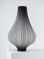 John Lewis Harmony Ribbon Scandinavian Design Large Table Lamp - Black (Bent) B+