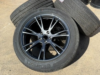 4x OEM 2025 Tesla Model Y Wheels Gemini Charcoal Rims CONTINENTAL Tires 80% TPMS