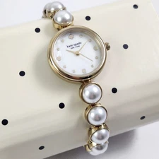 NEW Kate Spade Gold Monroe Pearl Bracelet Watch KSW1687 + Box NWT