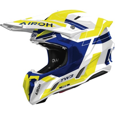 Airoh Motocross-Helm Twist 3 Dynasty - Blau/Gelb Gloss