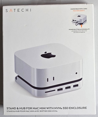 Satechi Mac mini M4 Hub & Stand with NVMe SSD Enclosure, Mac mini M4 Dock