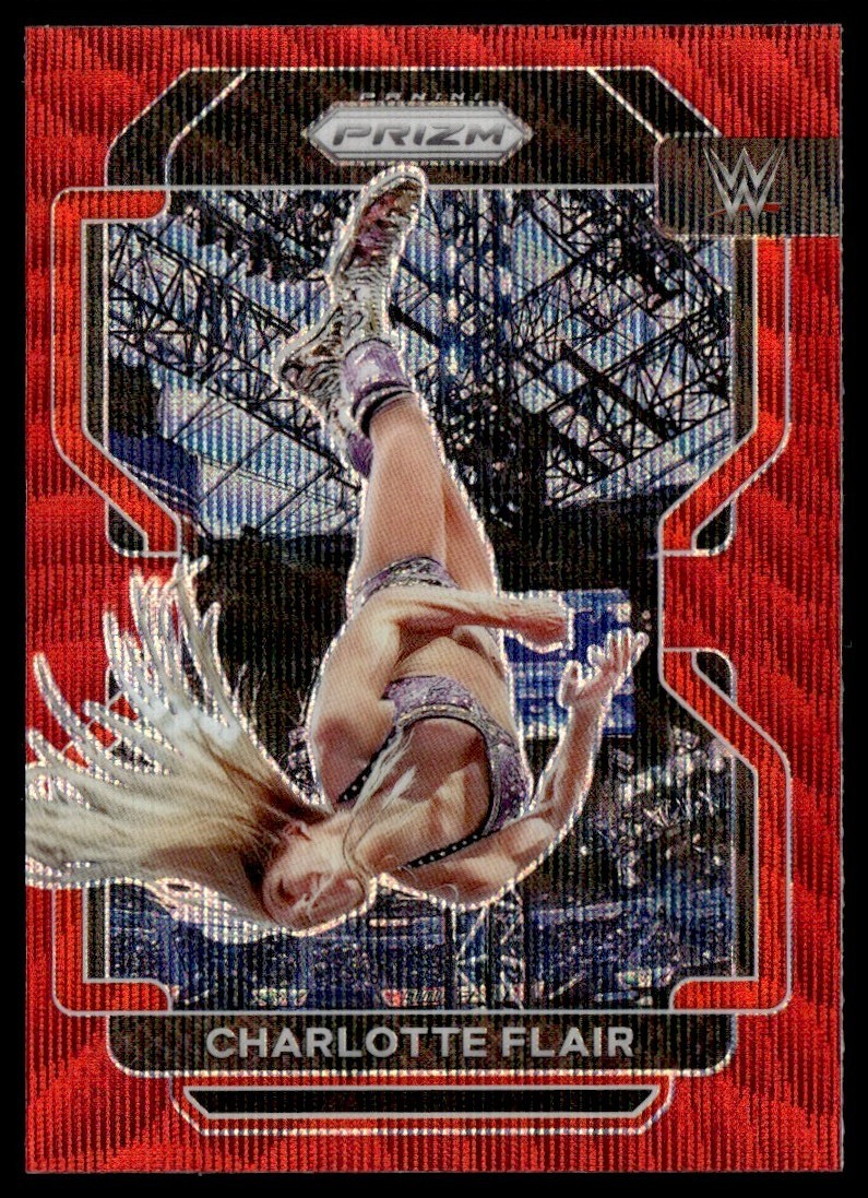 2022 Panini Prizm WWE Ruby Wave Charlotte Flair #180 F