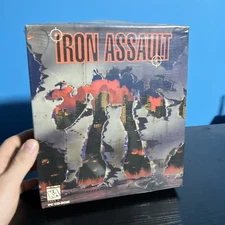 Sealed Iron Assault (IBM-PC CD-ROM, 1994) Big Box Sealed Game No Manual 