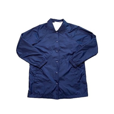 J.Blair Windbreaker Jacket Men s Small Navy Blue Snap Button Lined Lightweight