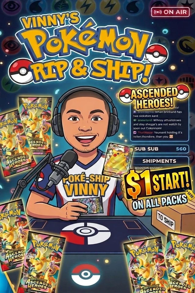 3 x ASCENDED HEROES BOOSTER BUNDLE PENNY DROPS! $1 START ALL AFTERNOON!