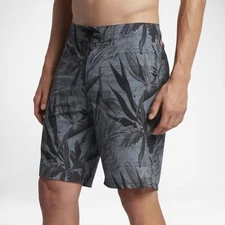 Hurley Phantom JJF 3 Maps Men's 20" Board Shorts - BLACK/RED