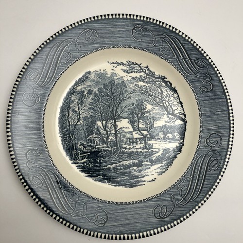 Currier and Ives “The Old Grist Mill” Underglaze Print by Royal 10" NEW - Picture 5 of 7