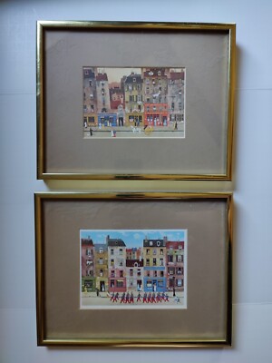 Lot Of 2 Michel Delacroix Framed Prints The Parade & Paris France Street Scene
