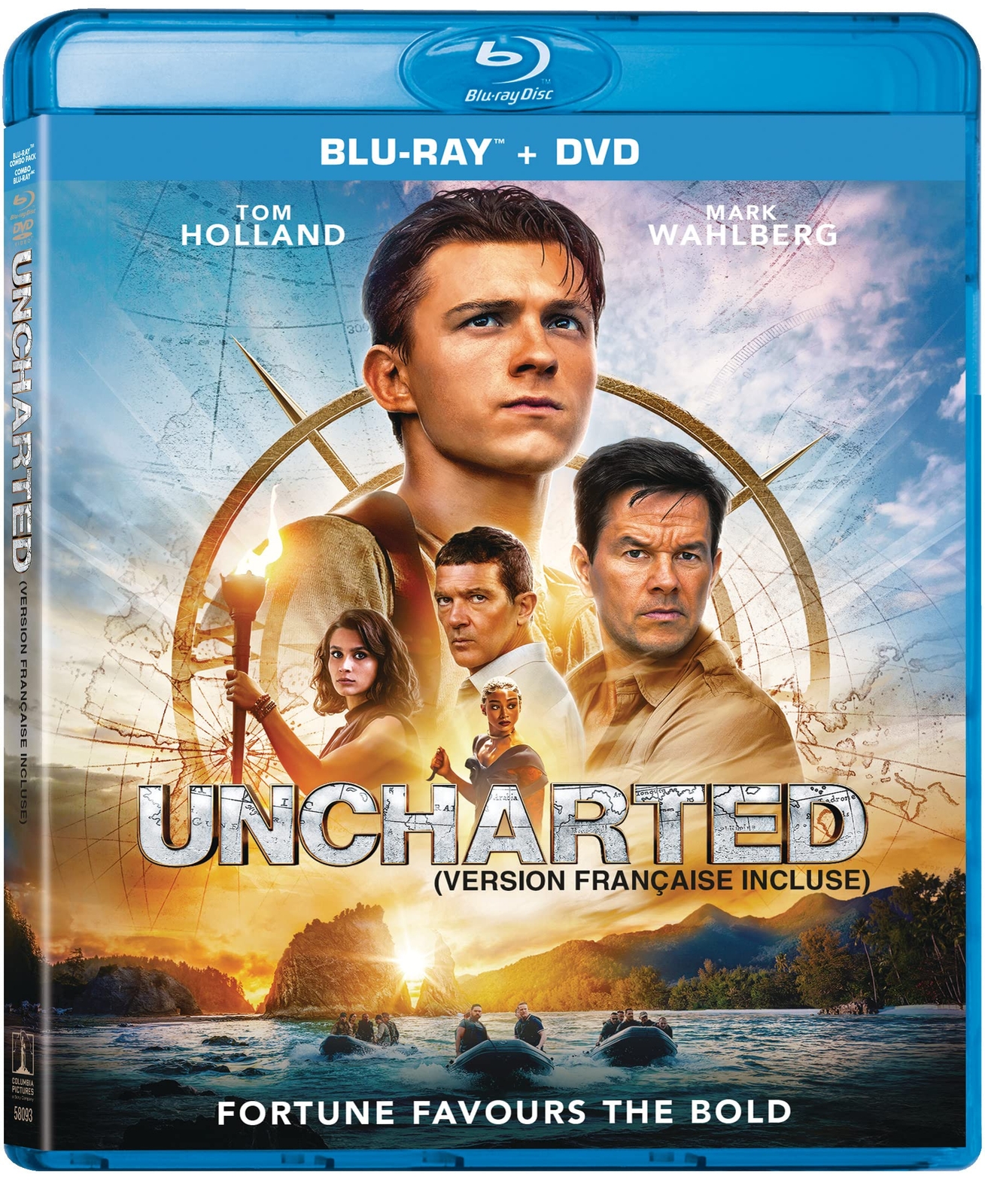 Uncharted  (Bilingual) (Blu-ray) Tom Holland Mark Wahlberg Sophia Ali