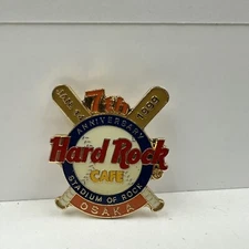 Hard Rock Cafe OSAKA 1999 7th Anniversary PIN Crossed Baseball Bats - HRC #7155
