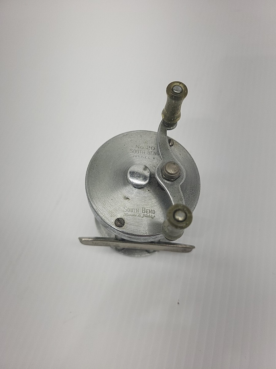 Moulinet Pêche Vintage South Bend N°20 Modèle B – Métal, Fabriqué Aux USA