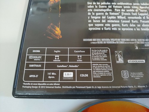 Apocalypse Now Francis Ford Coppola Marlon Brando DVD Spanish English - Am - Picture 3 of 7
