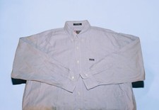 Chaps RALPH LAUREN Blue Chambray 100% COTTON Men's Button Up Dress Shirt LARGE