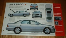 ★★1998 LEXUS LS400 ORIGINAL IMP BROCHURE SPECS INFO LS 400 90-93-97-98-99★★