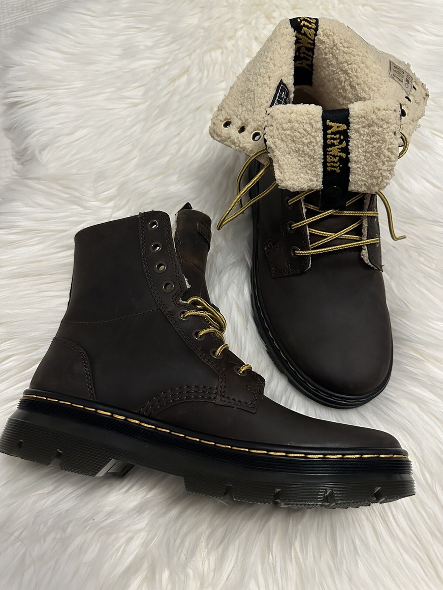 Martens Unisex Combs Faux Fur Lined Fold Down Casual Boots