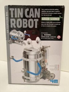 Tin Can Robot Fun Mechanics Kit 4M Green Science New In Package Toysmith